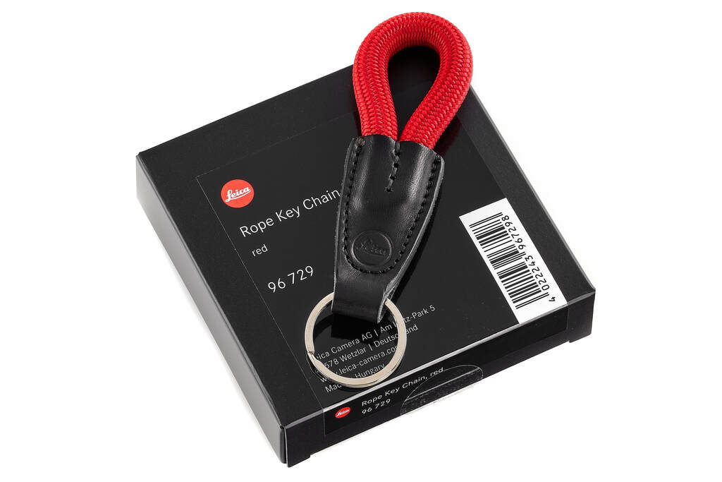 Leica Rope Key Chain, red - like new demo