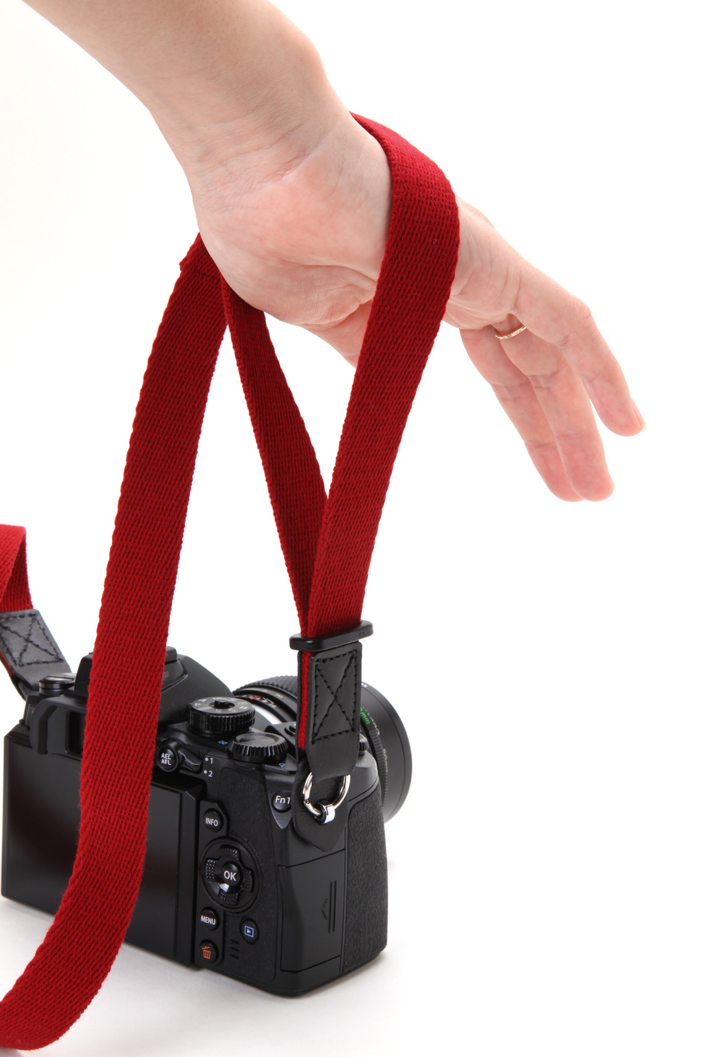 Artisan&Artist Acrylic camera strap ACAM 108 RED
