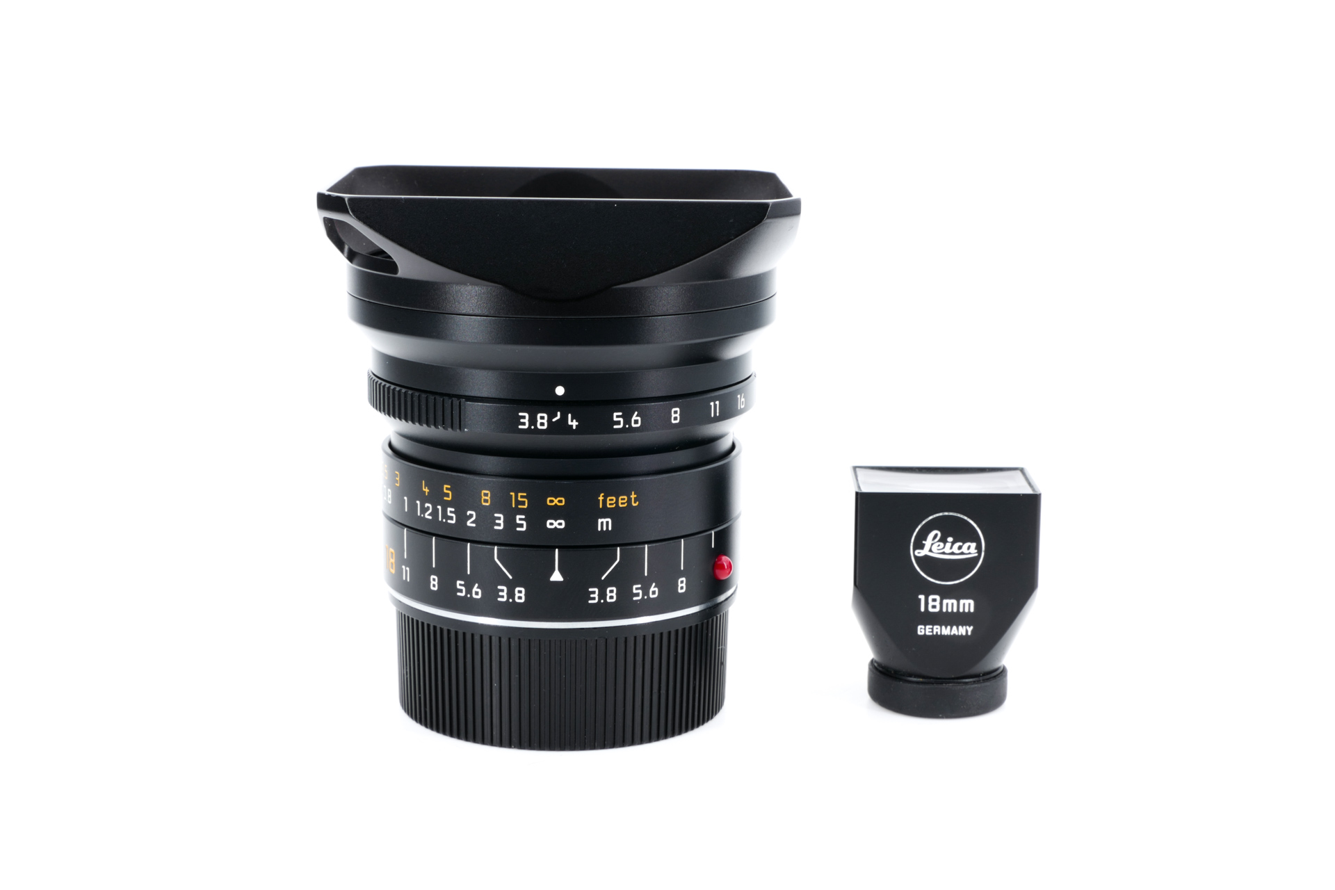 LEICA SUPER-ELMAR-M 3.8/18 ASPH. black anodised with viewfinder 18mm