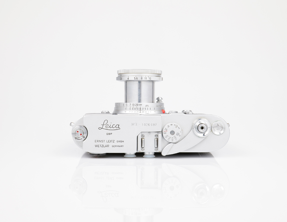 Leica M3 silver chromed with Elmar-M 1:2.8/50 collapsible