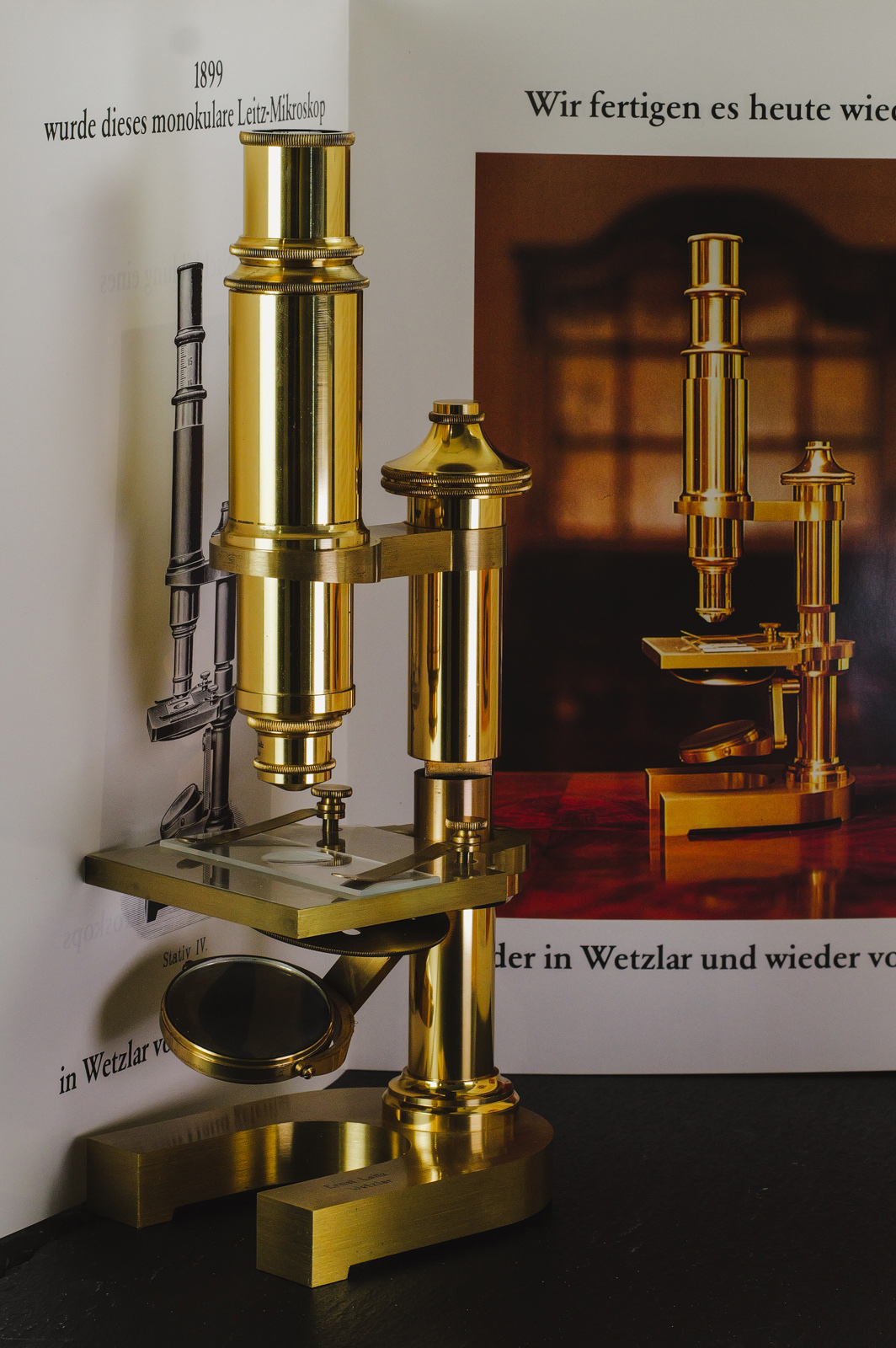 Leica Leitz Brass Microscope Leica Leitz Brass Microscope