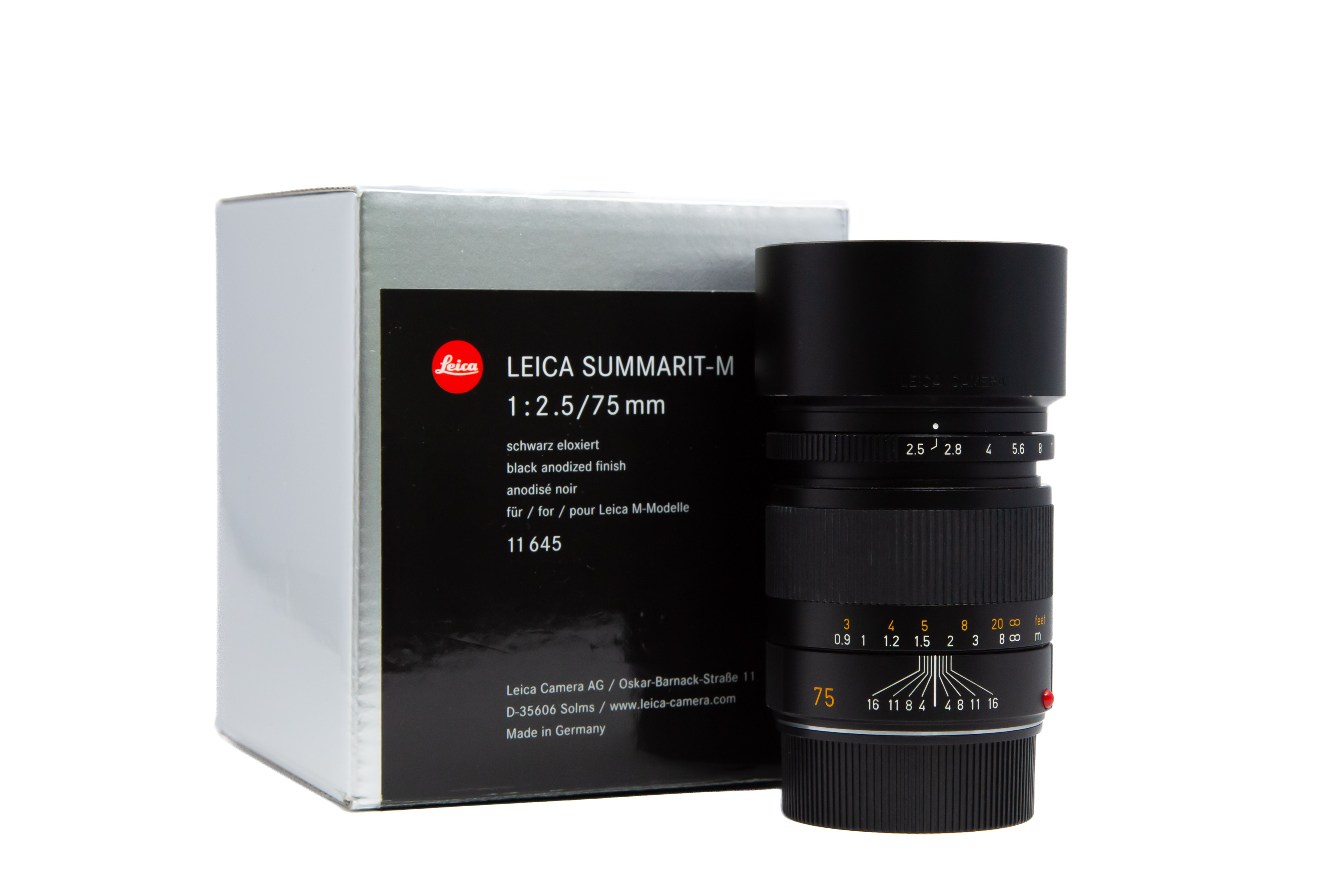 SUMMARIT-M 2.5/75 mm, schwarz elox.
