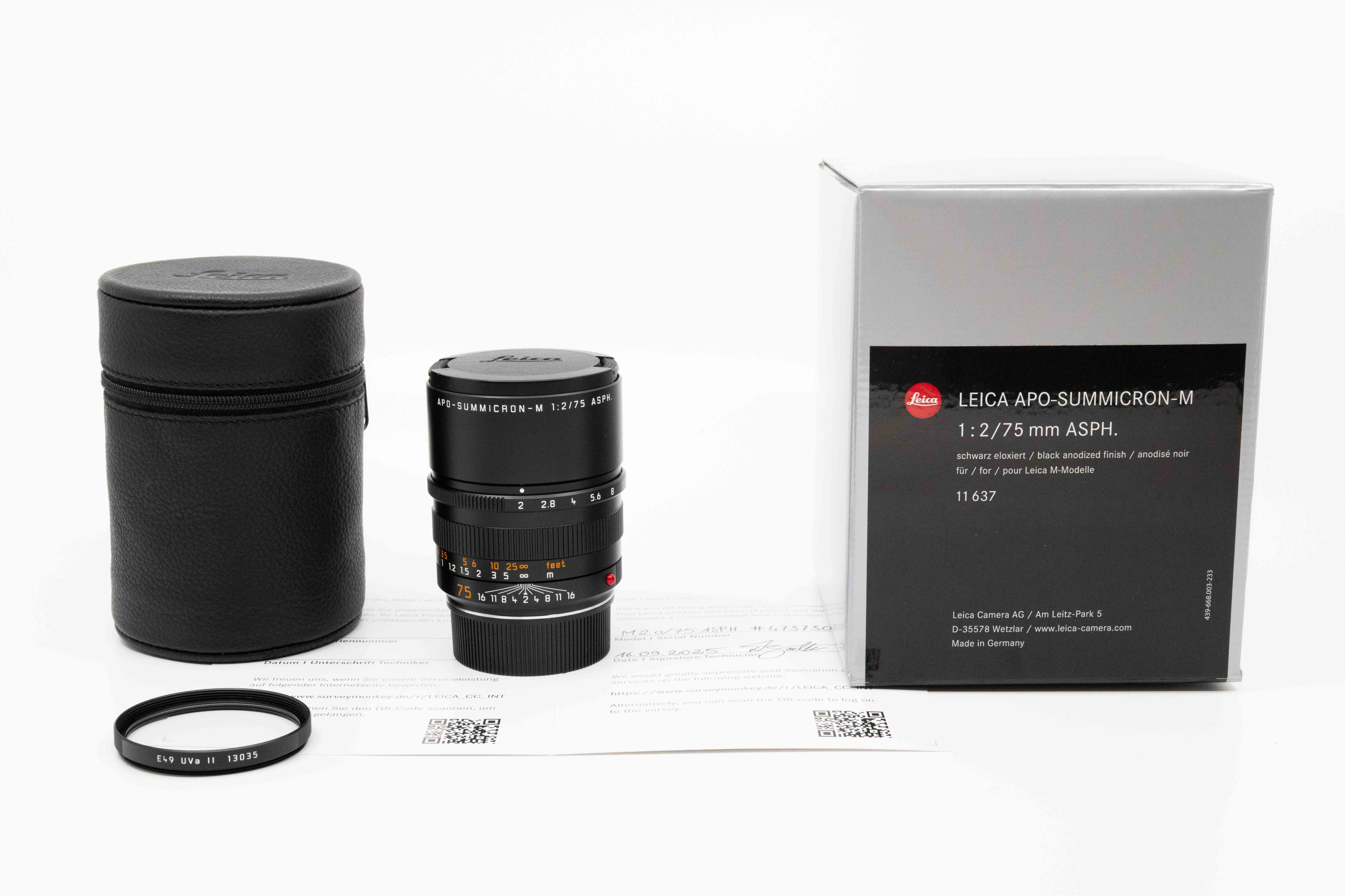 Leica Apo-Summicron-M 2/75 ASPH., nero (11637)