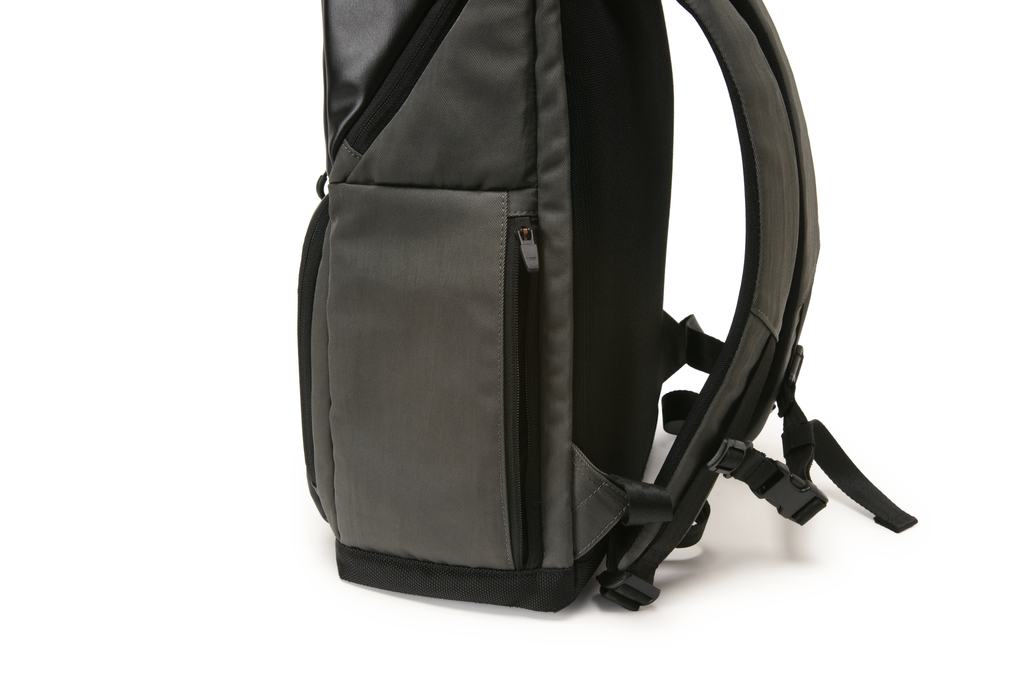 Artisan&Artist PVC leather/Nylon backpack ACAM BS0001 BKGY