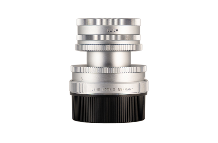 LEICA ELMAR-M 1:2,8/50, silver chrome finish, collapsible DUAL RANGE (V2) 11823
