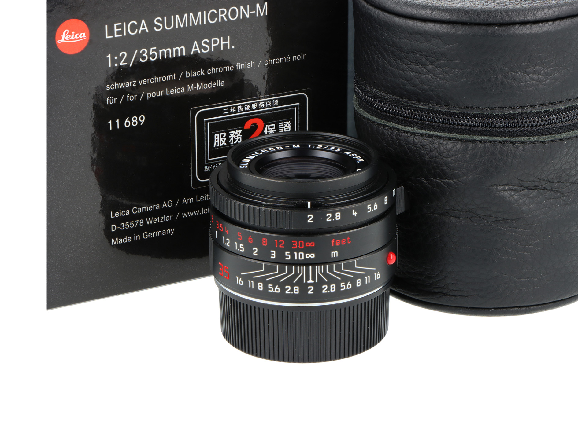 Summicron-M 2/35mm ASPH., sw chrom/ ED ESPECIAL RED FOCUSING SCALE (11689)