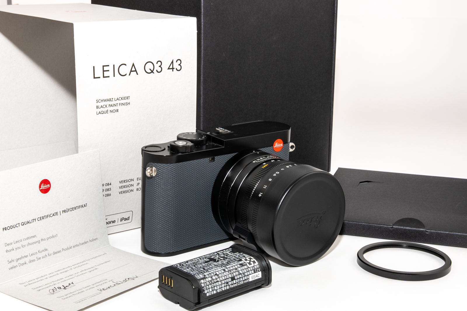 Leica Q3 43, schwarz lack.(Version EU/US/CN)