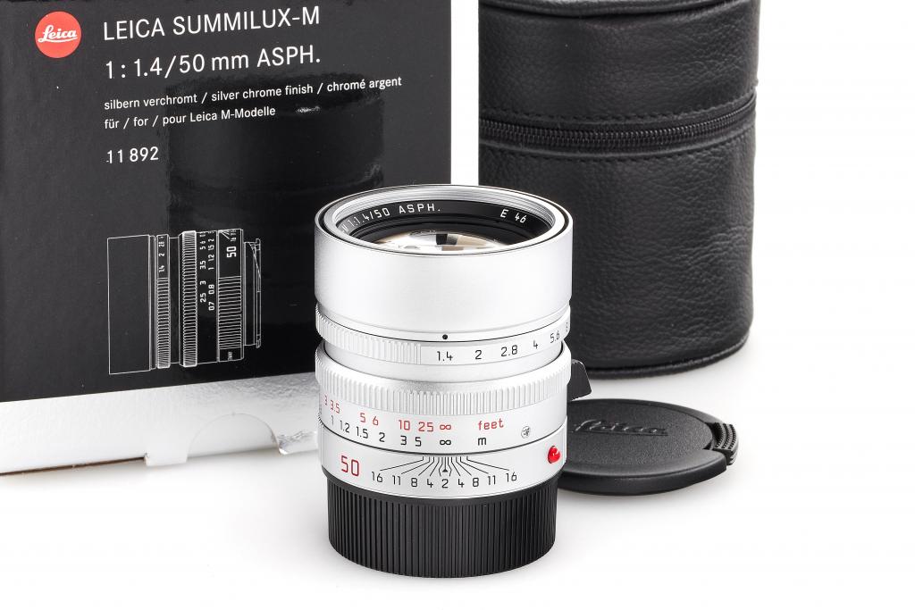 Leica Summilux-M 11892 1,4/50mm chrome ASPH. 6-bit - in new condition with full guarantee