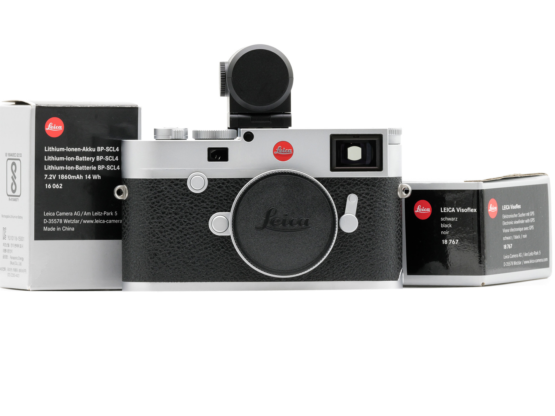 Leica M10R silver + Visoflex 020 + 2 batteries (20003)