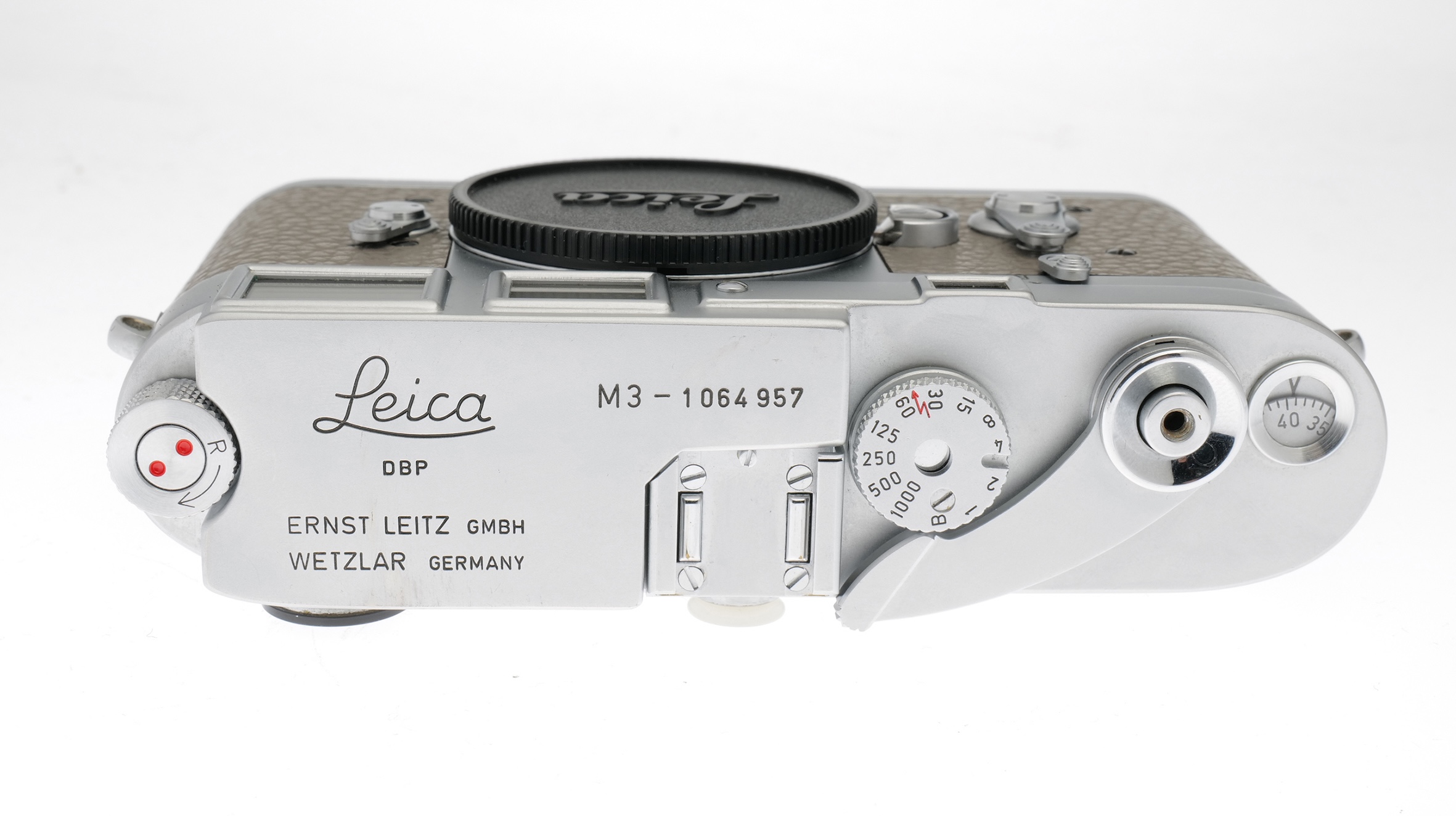 Leica M3 silbern verchromt Sonderbelederung
