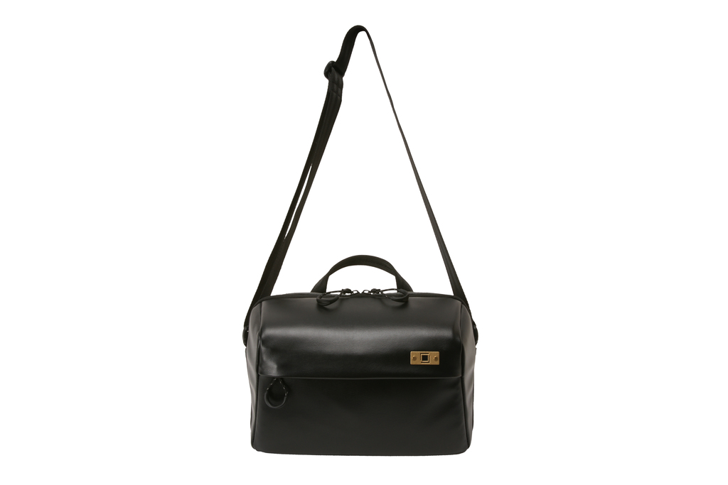 Artisan&Artist PVC leather/Nylon bag ACAM BS0003 BKGY