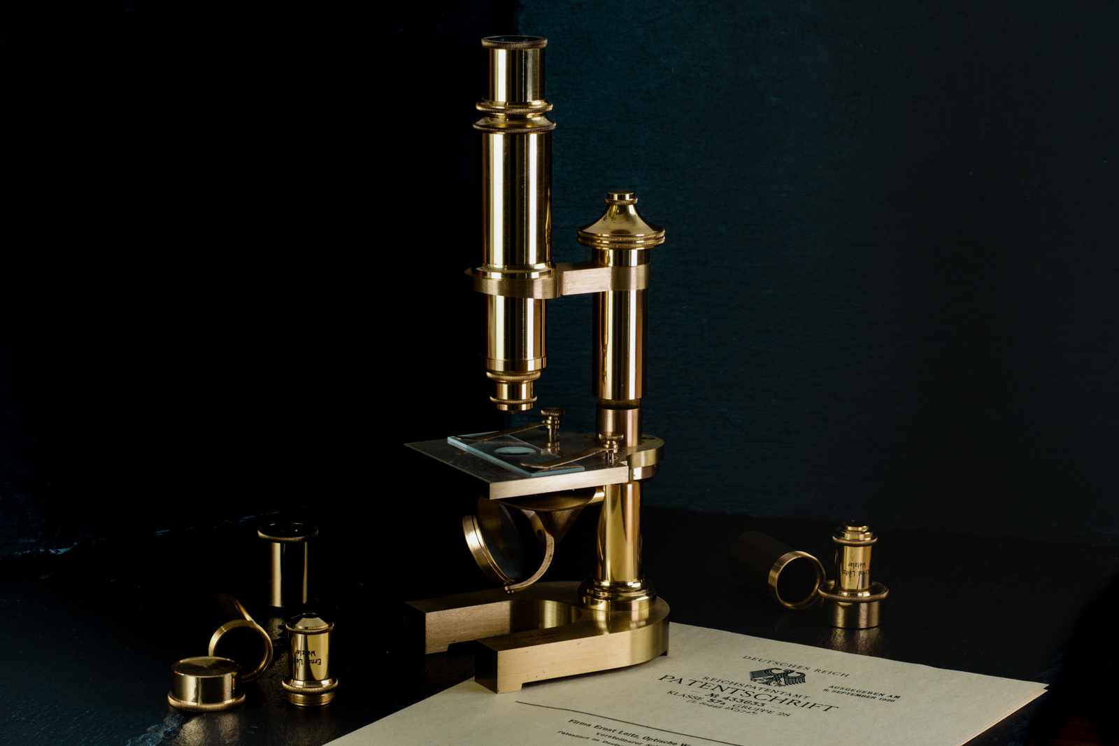 Leica Leitz Brass Microscope Leica Leitz Brass Microscope