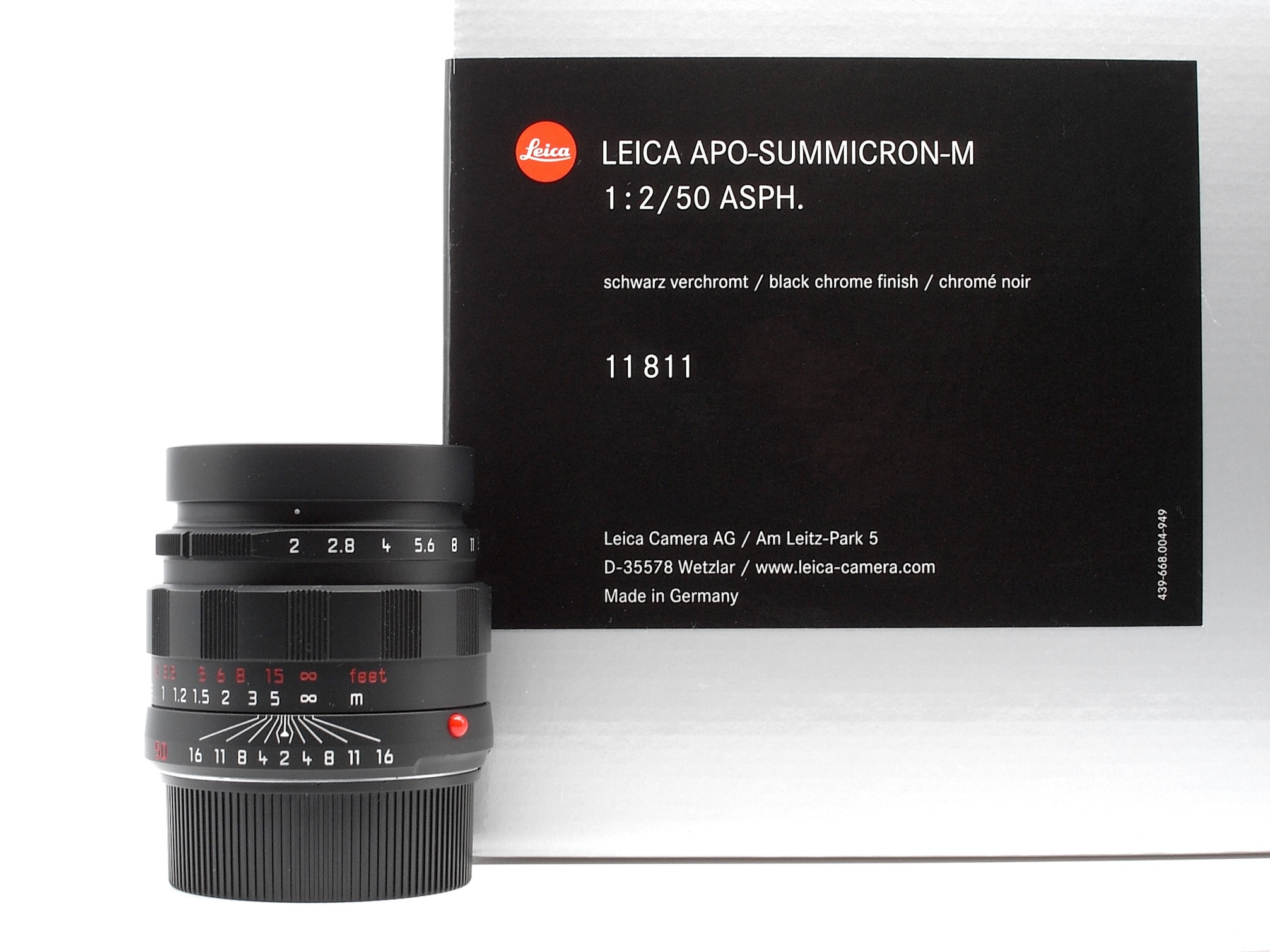 Leica APO-Summicron-M 2,0/50 ASPH. schwarz verchromt
