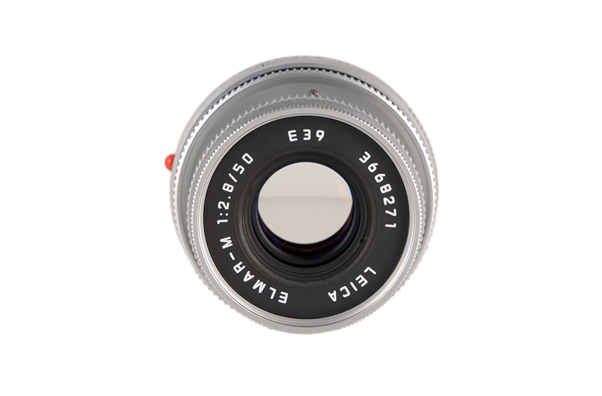 LEICA ELMAR-M 1:2,8/50, silver chrome finish, collapsible DUAL RANGE (V2) 11823