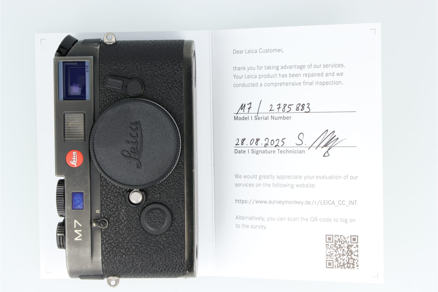 Leica M7 0.72, Black Chrome Finish