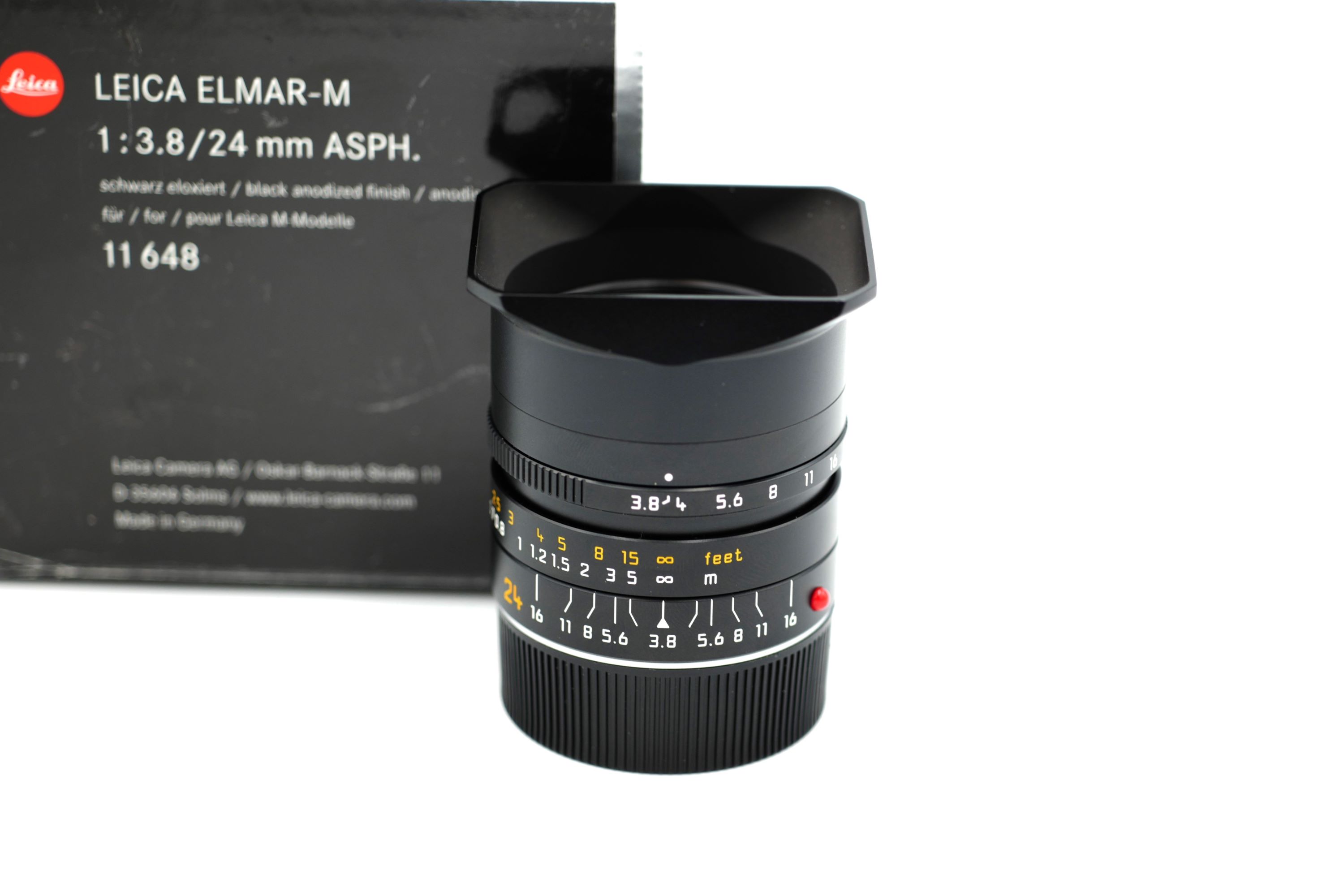 Leica Elmar-M 24mm f3.8 ASPH,  Black, 11648