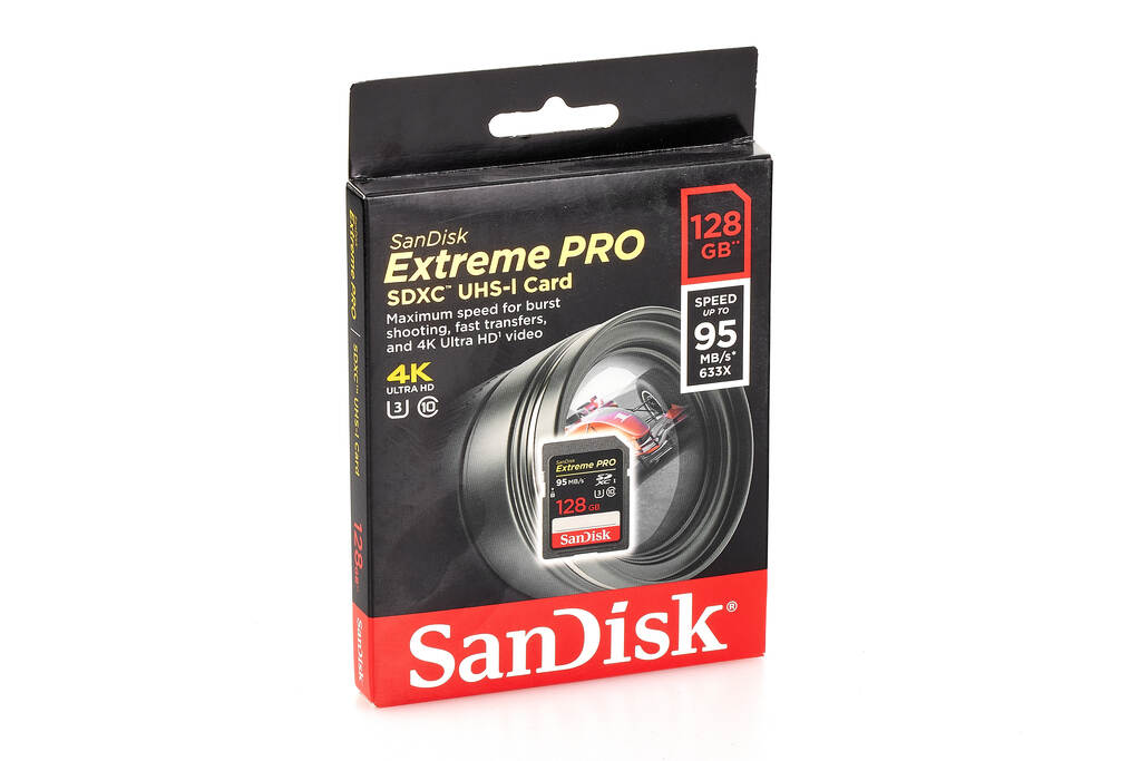 SanDisk Extreme Pro - 128 GB SDHC UHS-I U3 Karte, 633x
