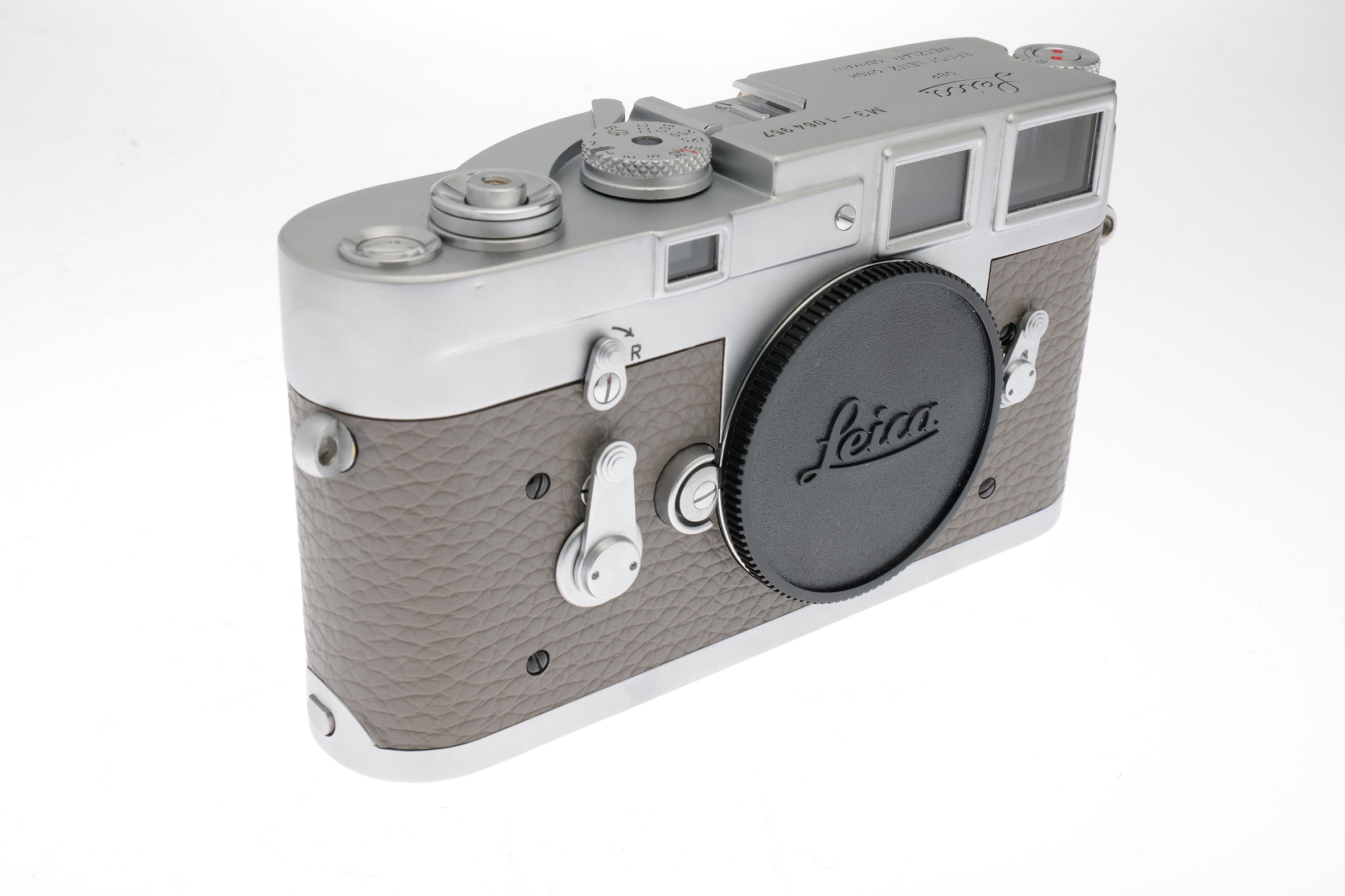 Leica M3 silbern verchromt Sonderbelederung