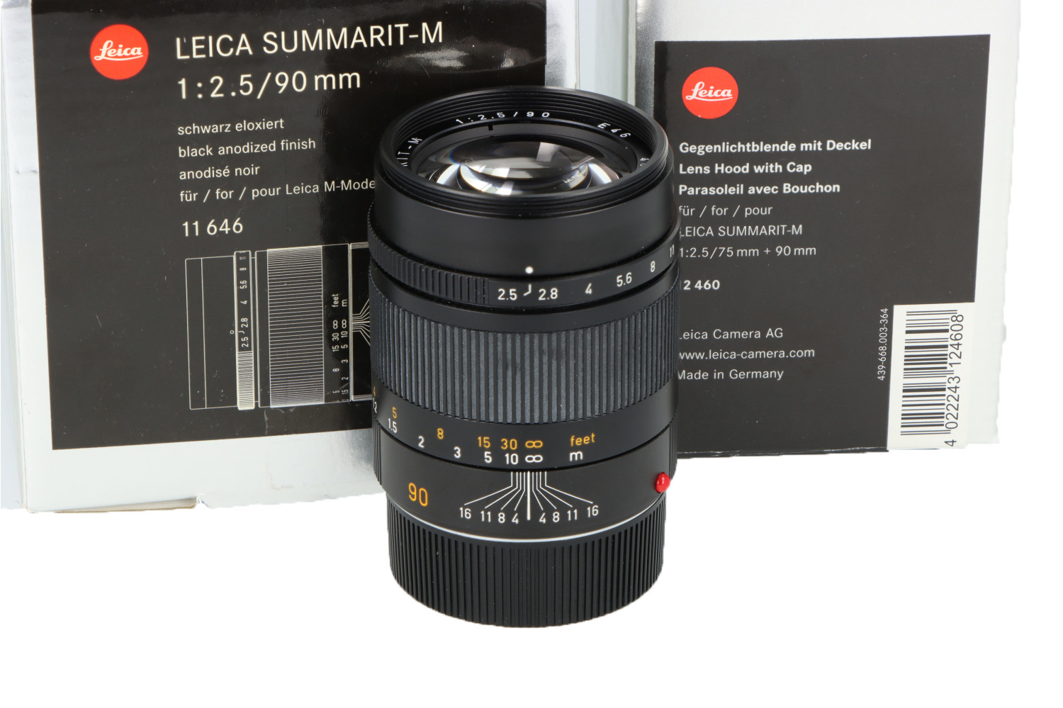 Kit Summarit 90 mm 2,5 + cappuccio Leins con cappuccio (11646) Kit Summarit 90 mm 2,5 + cappuccio Leins con cappuccio (11646)