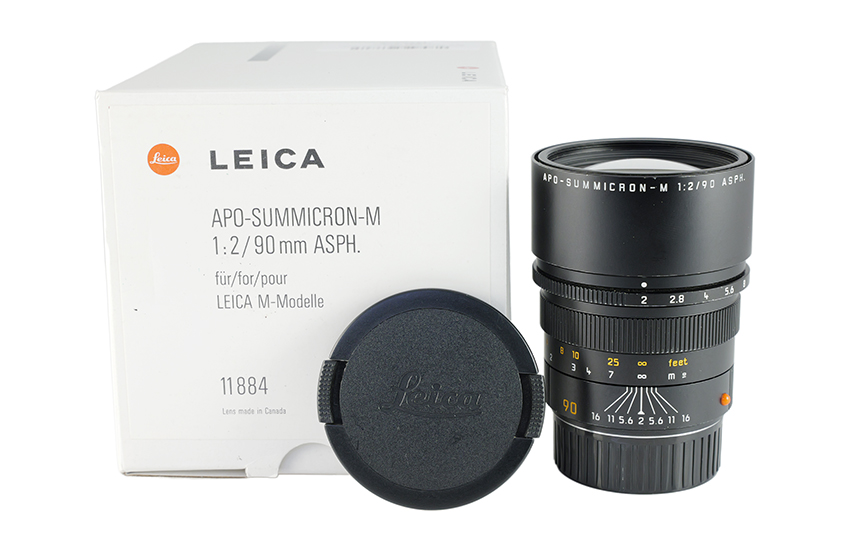 LEICA APO-SUMMICRON-M 2/90 ASPH., black anodized 11884 LEICA APO-SUMMICRON-M 2/90 ASPH., black anodized 11884