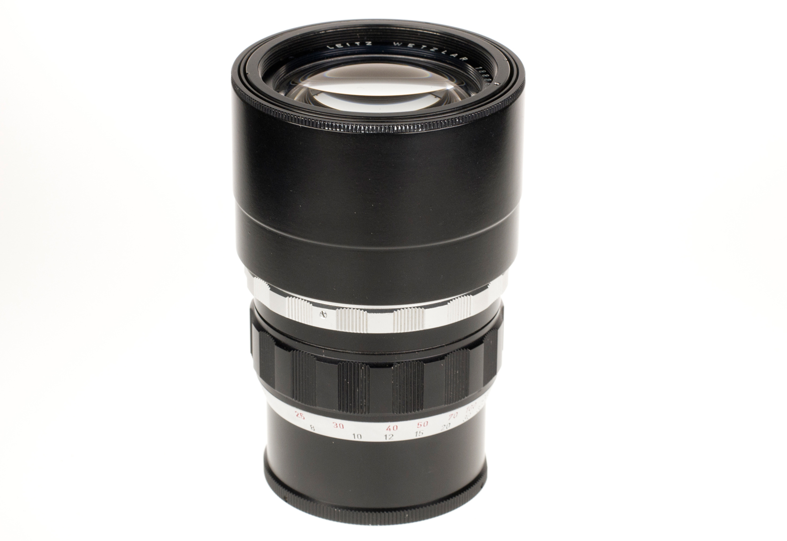 Leica MD, chrom + Telyt 1:4/200mm, schwarz + Visoflex II