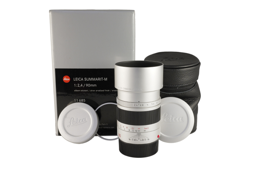 LEICA SUMMARIT-M 1:2.4/90, silver anodized 11685