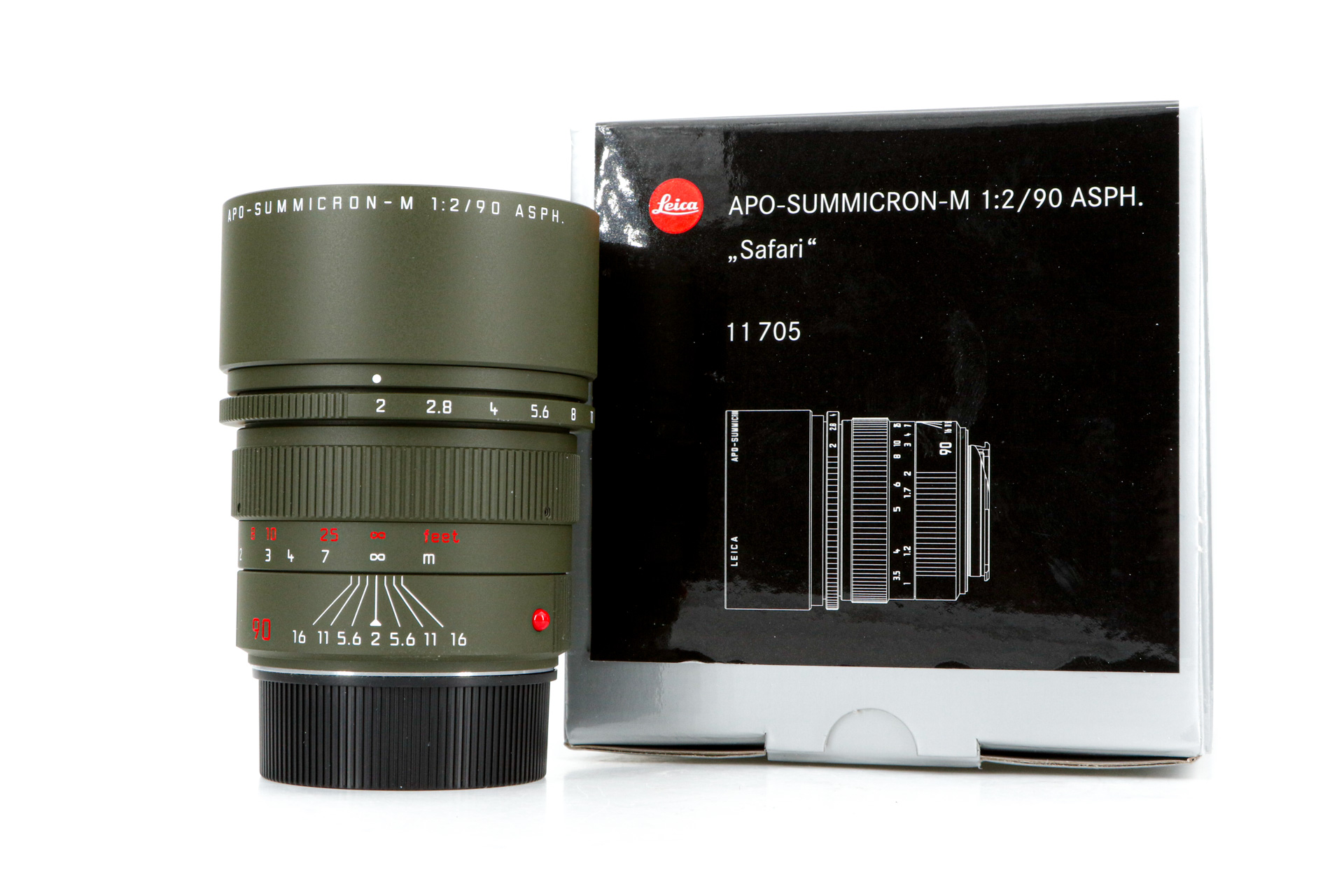 LEICA APO-Summicron-M 2.0/90mm ASPH. "Safari" painted olive green