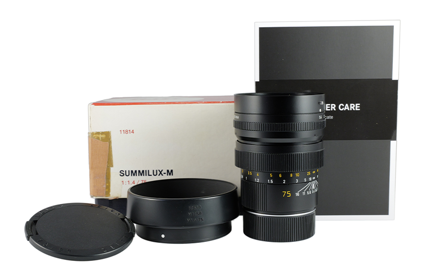 Leica Summilux-M 1:1,4/75mm, schwarz eloxiert 11814