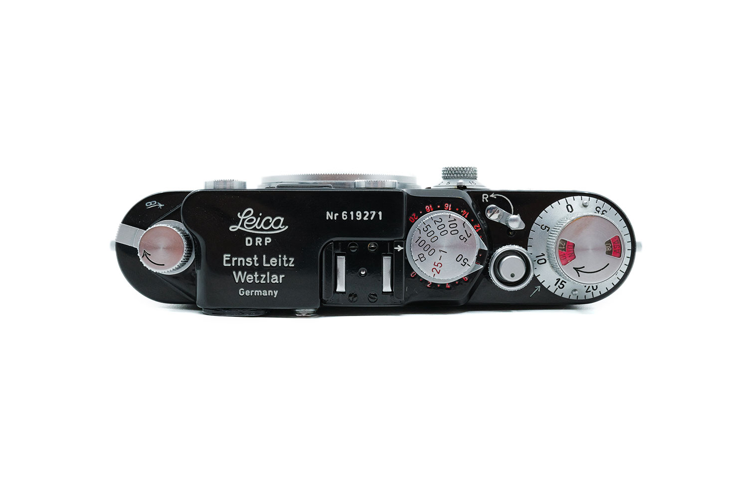 Leica IIIf Blackpaint, silver (Custom Repaint by BrassToBlack)