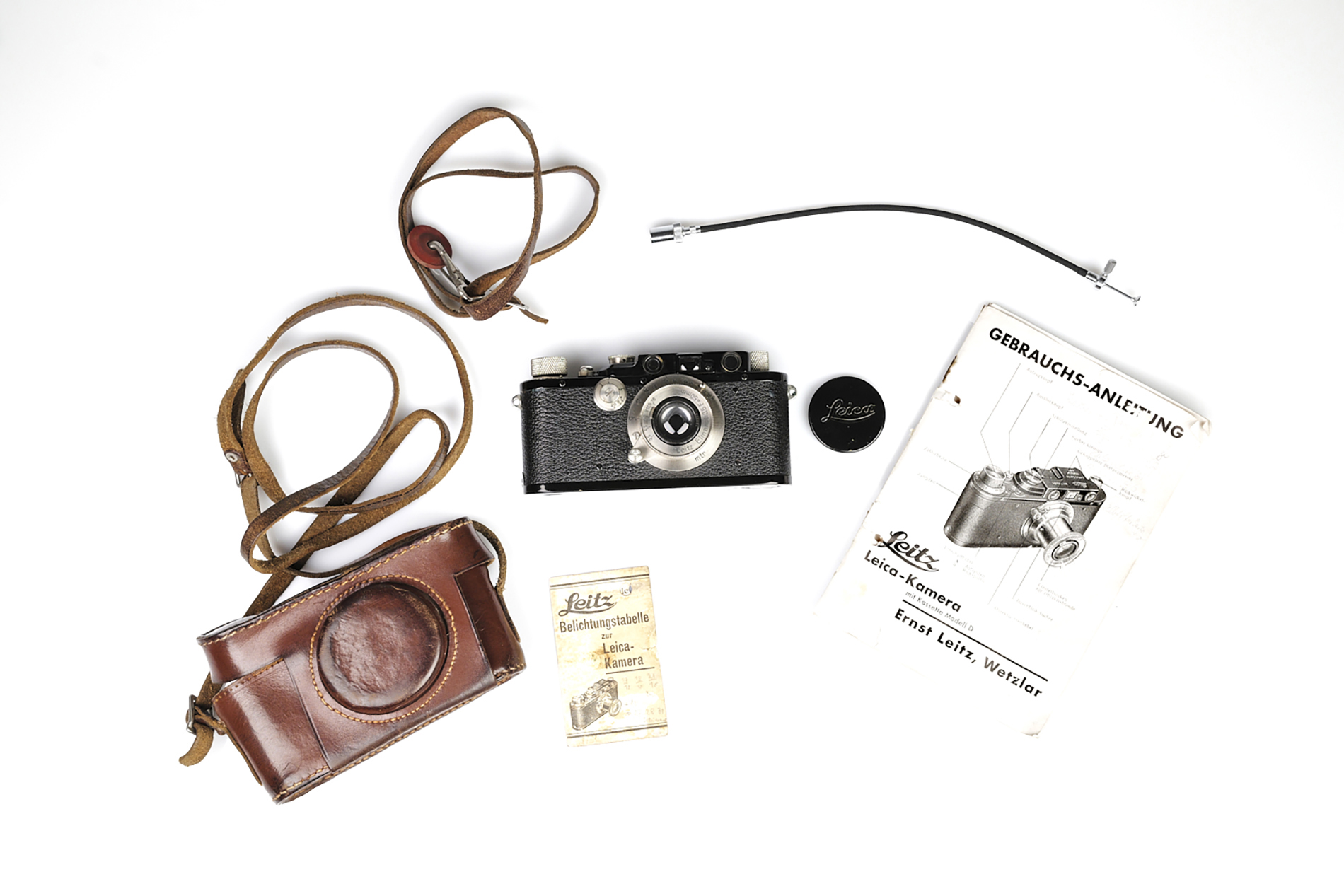 Leica III black with Elmar 3.5/50mm nickel-plated from 1933