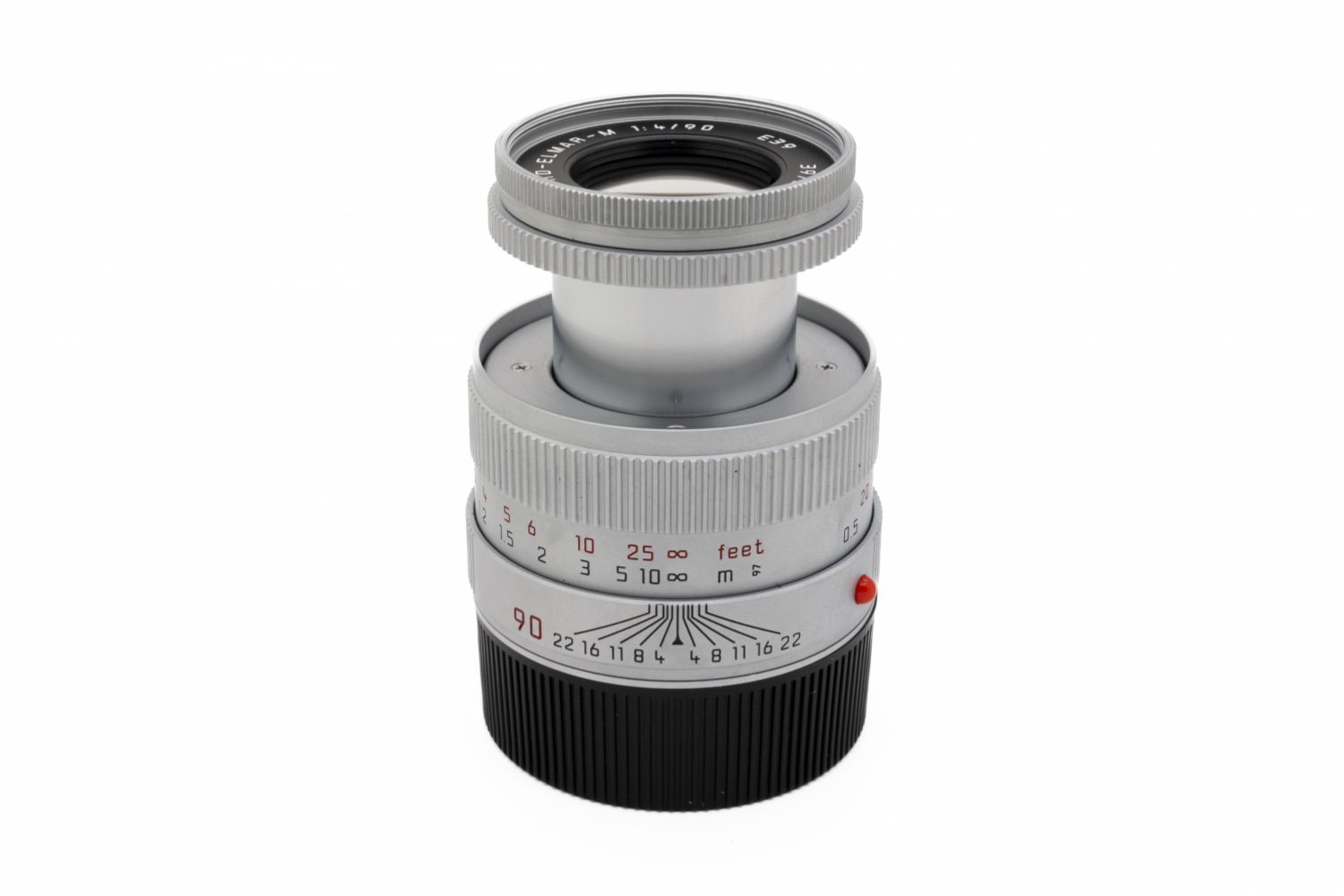 Leica MACRO-ELMAR-M 4/90 chrome (11634) set with Macro-Adapter 14409