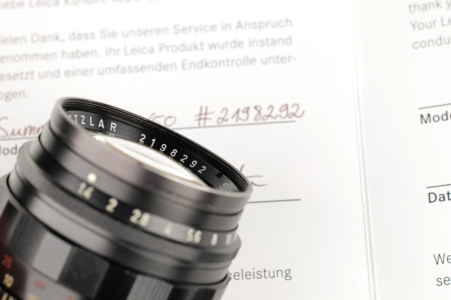 Leica Summilux-M 1:1,4/50mm, black paint