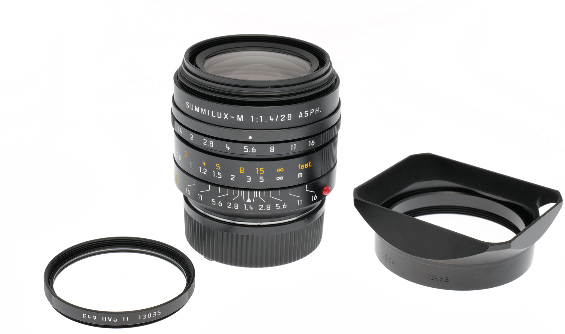 Leica SUMMILUX-M 1.4/28mm ASPH. schwarz elox. Leica SUMMILUX-M 1.4/28mm ASPH. schwarz elox.