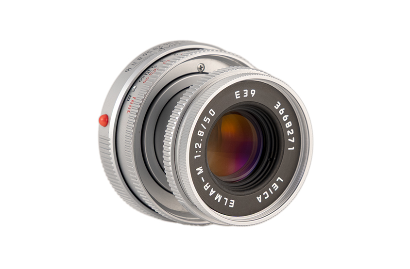 LEICA ELMAR-M 1:2,8/50, silver chrome finish, collapsible DUAL RANGE (V2) 11823