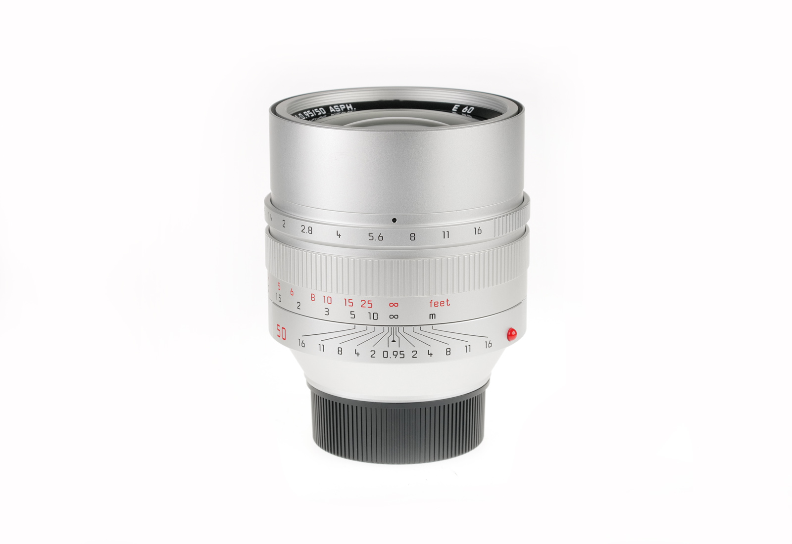 Leica Noctilux-M 1:0,95/50mm ASPH., silbern eloxiert 11667 