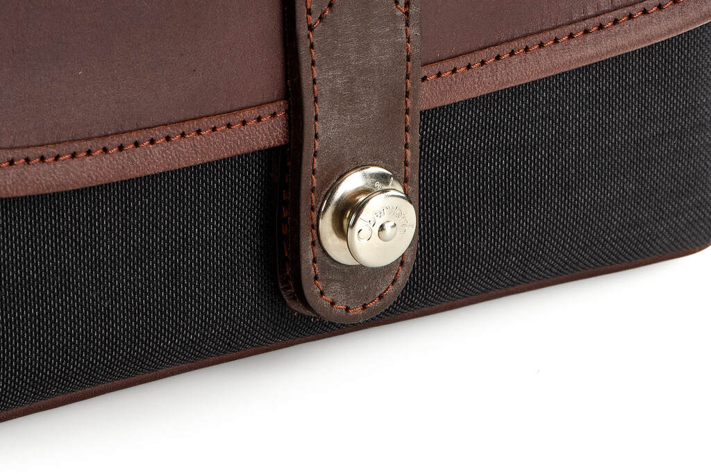 Oberwerth "Frankfurt" Cordura schwarz/ Leder dunkelbraun