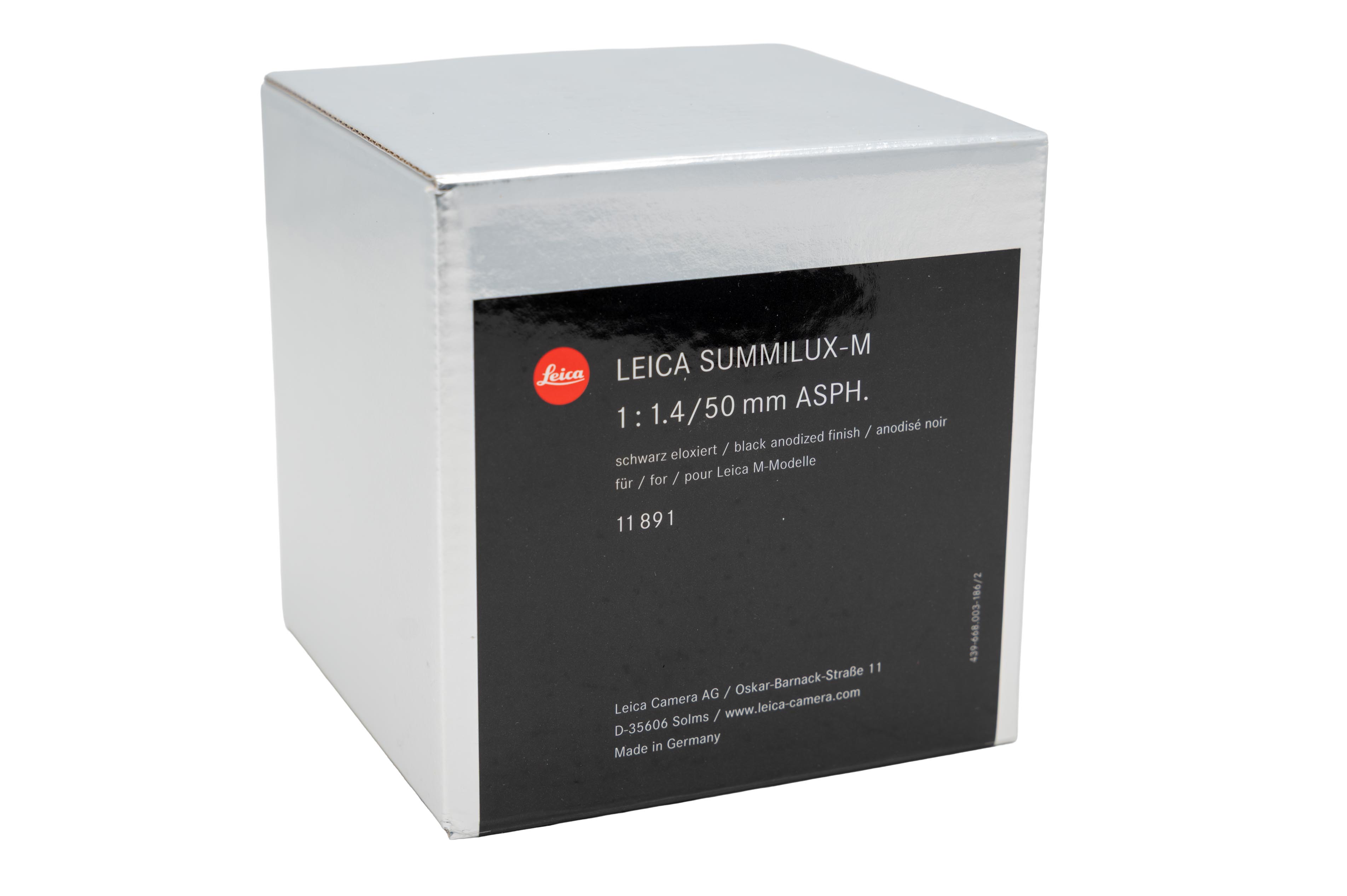 Leica SUMMILUX-M 1.4/50 mm ASPH., black - 11891
