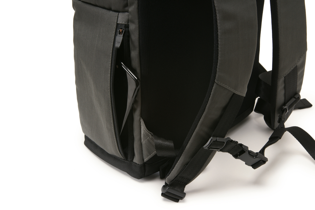 Artisan&Artist PVC leather/Nylon backpack ACAM BS0001 BKGY