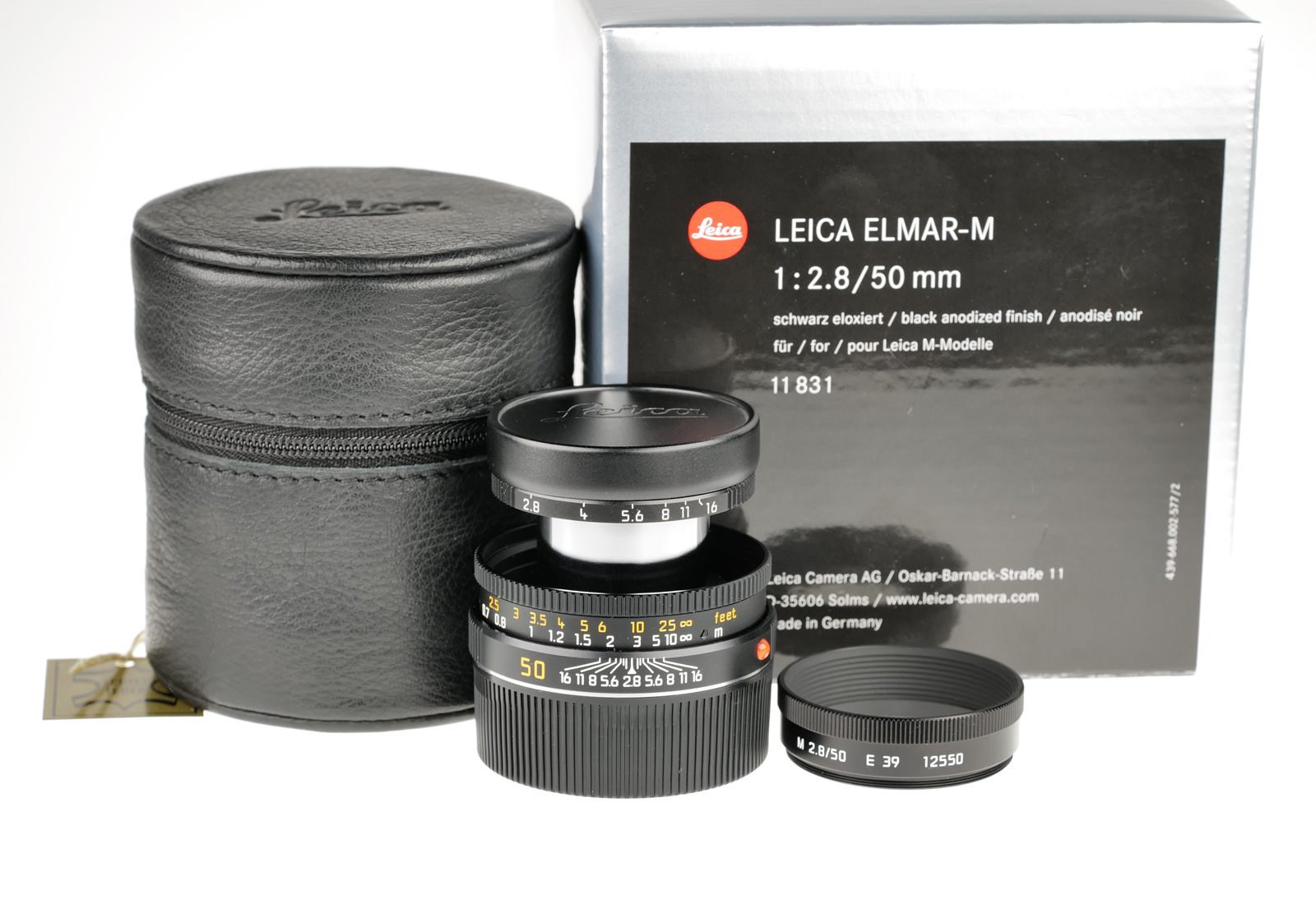 Leica ELMAR-M 2.8/50mm, schwarz,versenkbar 11831