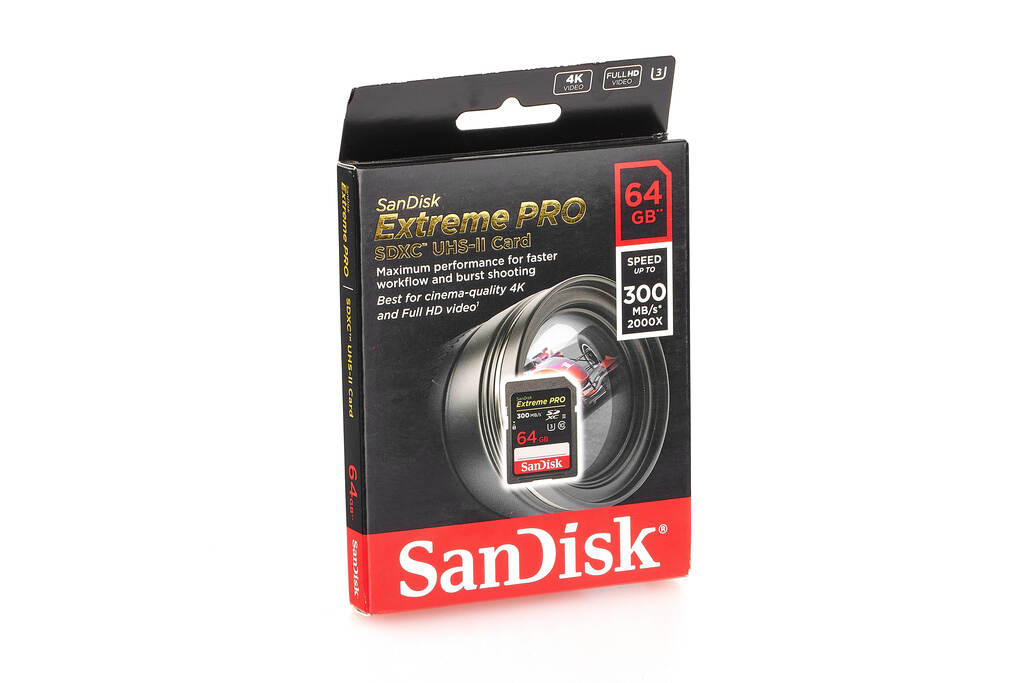 SanDisk Extreme Pro - 64 GB SDHC UHS-II U3 Karte