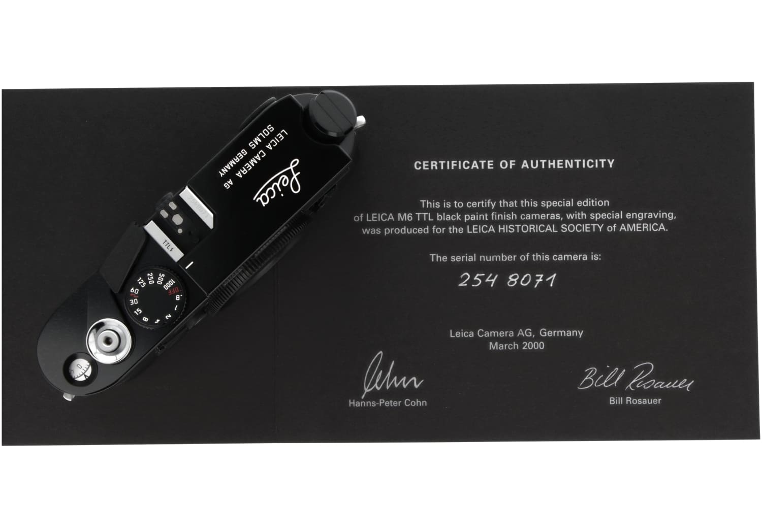 Leica M6 TTL LHSA Black paint (10443) Leica M6 TTL LHSA Black paint (10443)