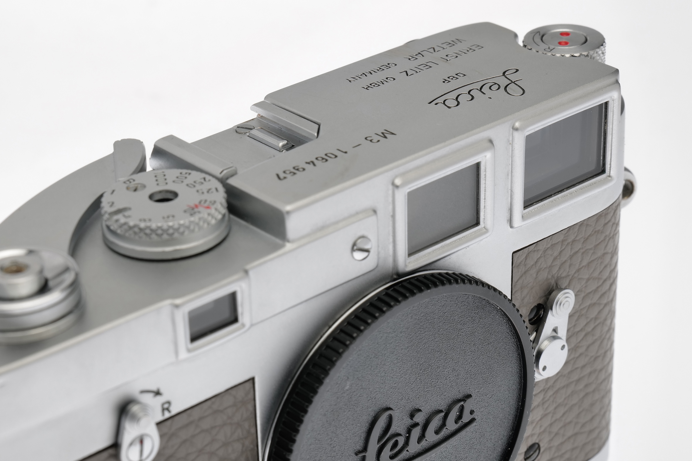 Leica M3 silbern verchromt Sonderbelederung