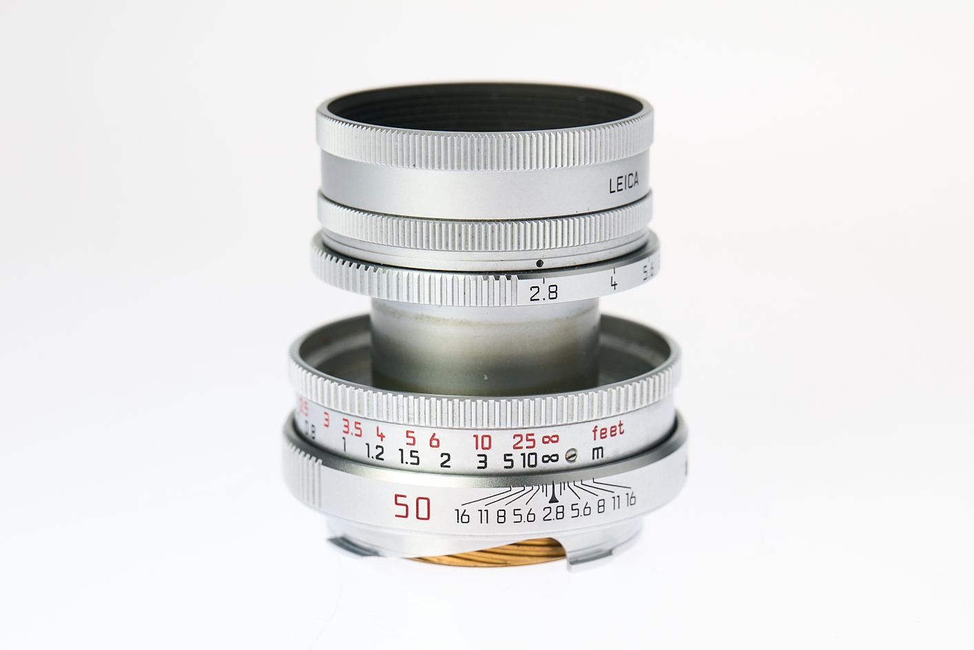 LEITZ ELMAR-M 1:2,8/50mm, silver, retractable LEITZ ELMAR-M 1:2,8/50mm, silver, retractable