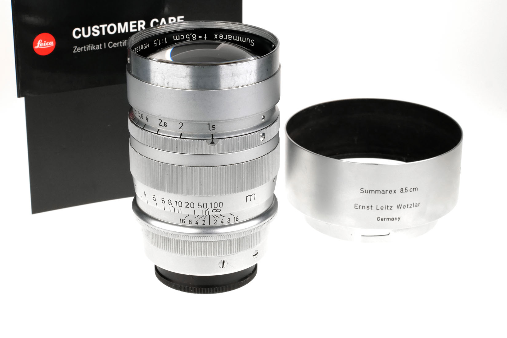 Leica Summarex 1:1,5/8,5cm M39, chrome 