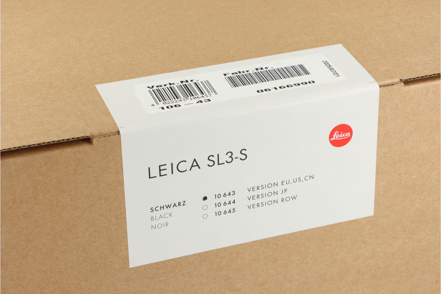 Leica SL3-S – Unopened box (10643) | 10643-6166990