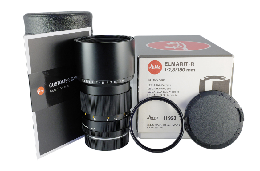 LEITZ ELMARIT-R 1:2.8/180 MM, black anodized E67 11923