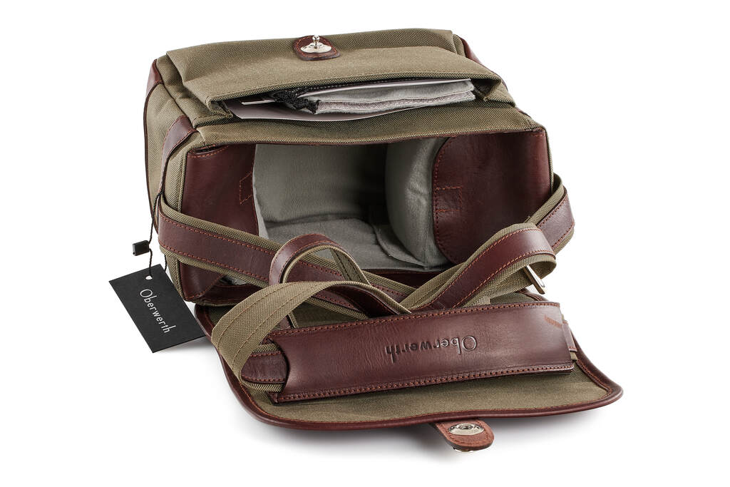 Oberwerth "Frankfurt" Cordura oliv/ Leder dunkelbraun