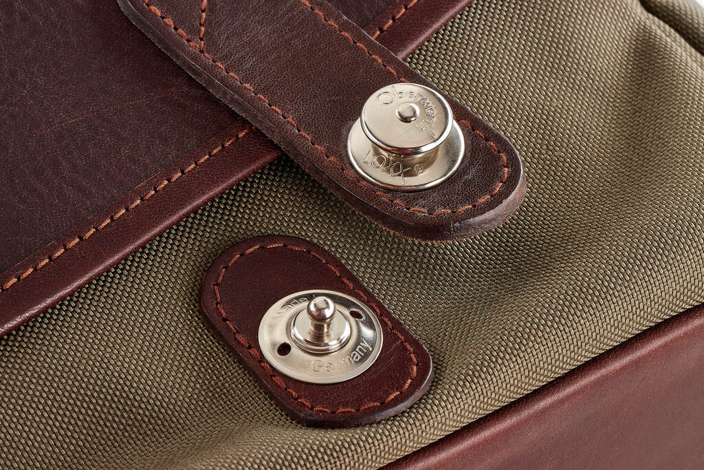 Oberwerth "Frankfurt" Cordura oliv/ Leder dunkelbraun