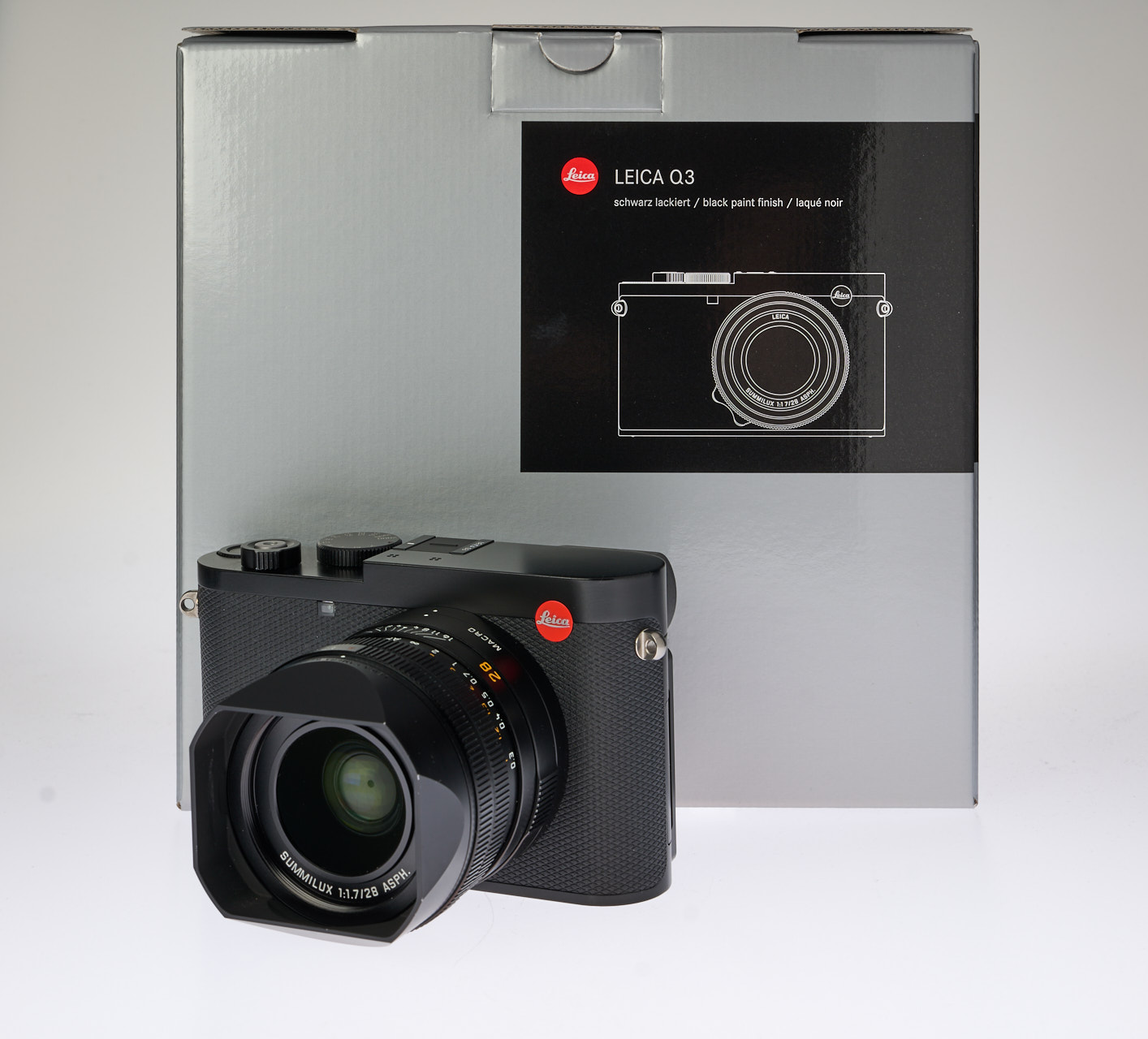 Leica Q3, schwarz lackiert (Version EU/US/CN)