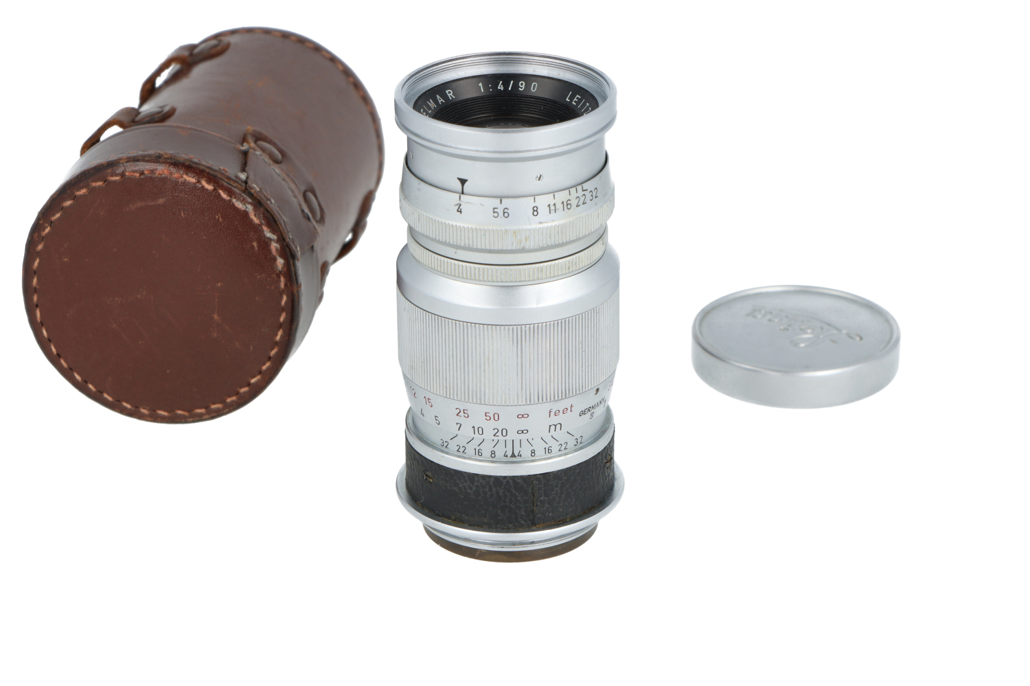 Kit Elmar 90mm f4 LTM + Leather Case